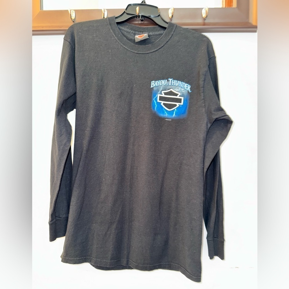 Harley Davidson Long Sleeve T-shirt Bayou Thunder Size Medium